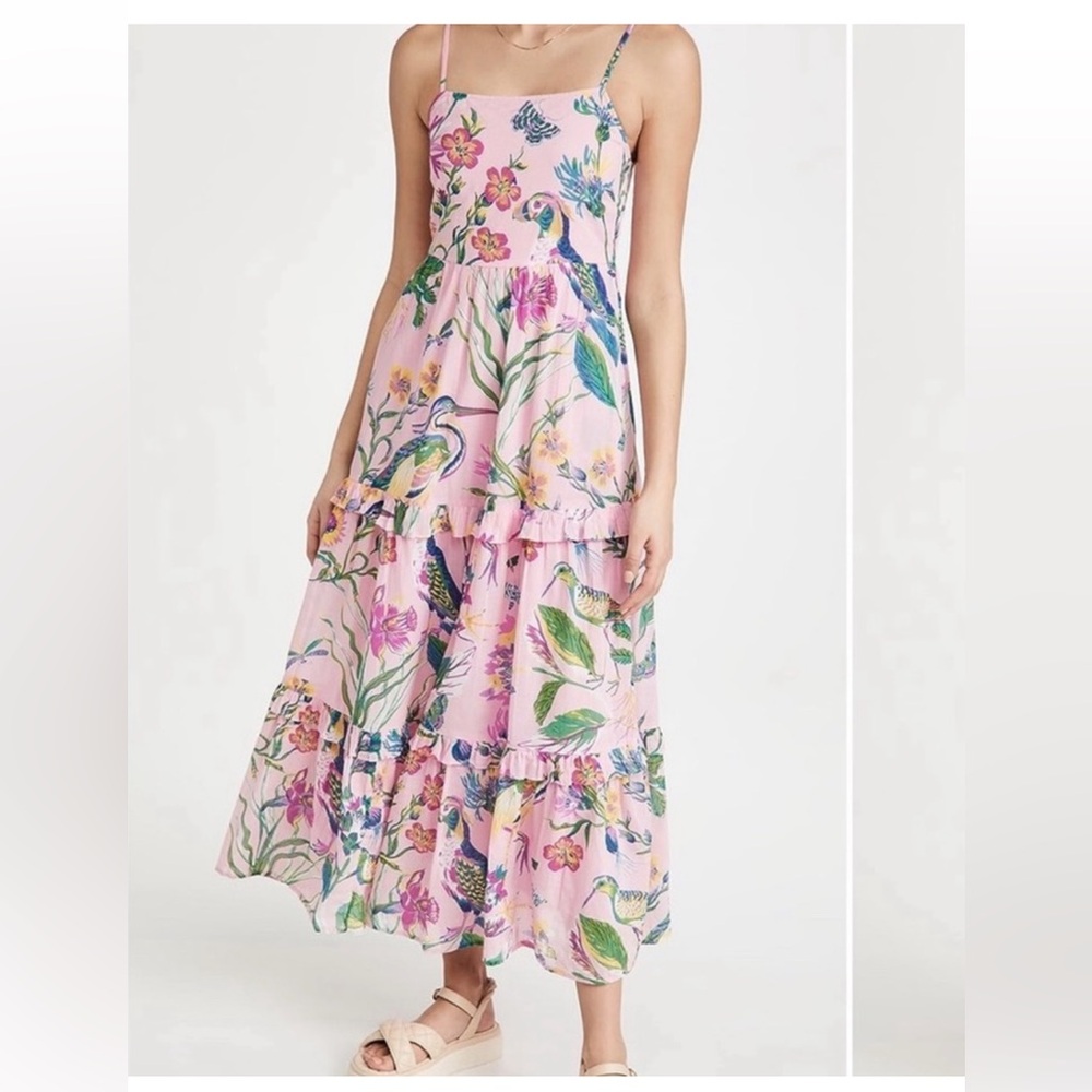Banjanan Pink Tropical Maxi Dress